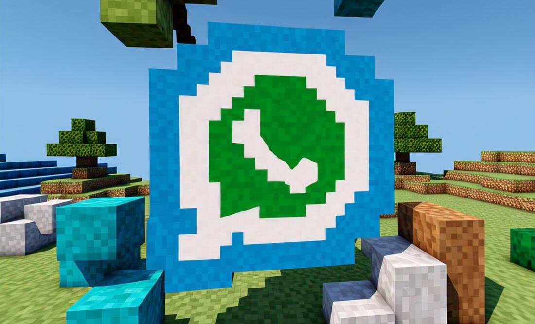 WhatsApp modo Minecraft . Imagen creada por IA