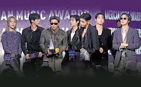 BTS gana y celebra el amos en los AMAs 
