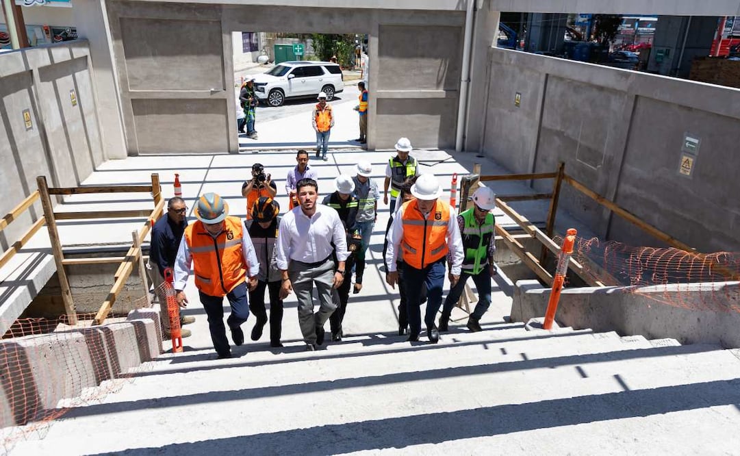 Samuel García supervisa líneas 4 y 6 del Metro de Monterrey; obras registran avance de 80 por ciento.
Foto: Especial.