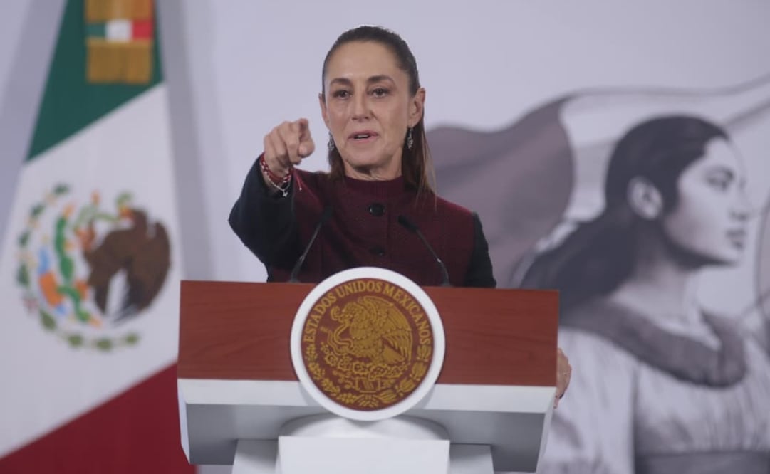 La presidenta Claudia Sheinbaum Pardo, durante la mañanera del 17 de febrero del 2026. Foto: Carlos Mejía / EL UNIVERSAL
