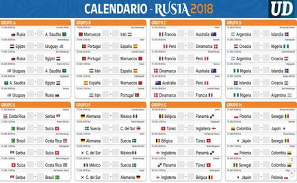 Descarga tu calendario de Rusia 2018