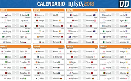 Descarga tu calendario de Rusia 2018