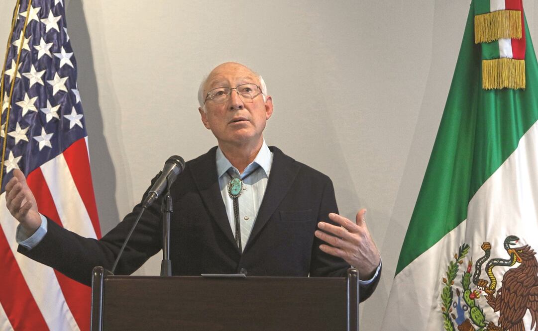 El embajador de Estados Unidos en México, Ken Salazar, habló ayer sobre el trabajo en conjunto que ambos países encabezan. Foto: Carlos Mejía. EL UNIVERSAL