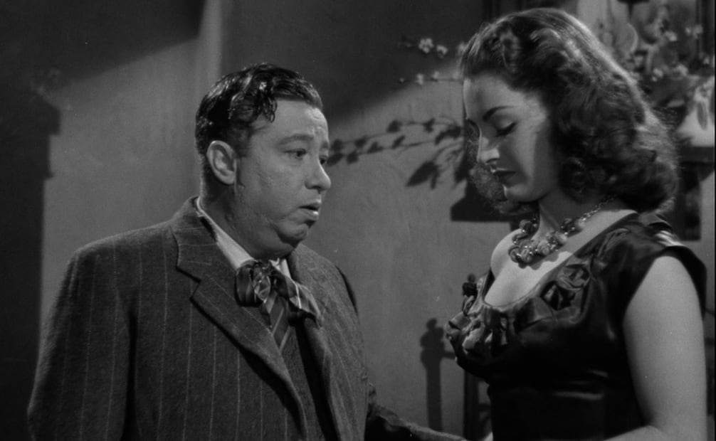 Elsa Aguirre y Joaquín Pardavé en "Ojos de juventud", 1948.