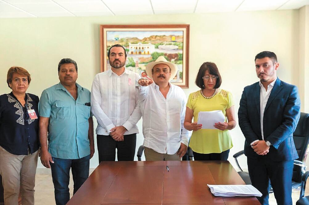 El secretario de Gobierno, Pablo Ojeda, manifestó la voluntad política de trabajar coordinados con las autoridades municipales de Amacuzac. Foto: ESPECIAL