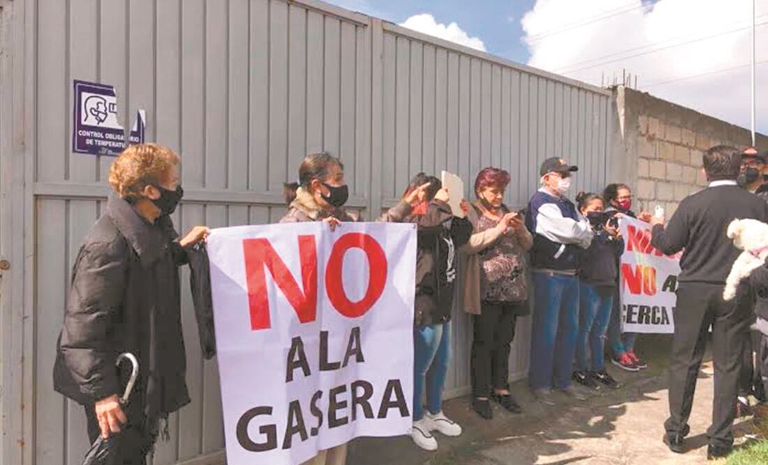 Vecinos de Nicolás Romero se oponen a la operación de gaseras por el peligro que representa para los habitantes. Foto: Claudia González. EL UNIVERSAL