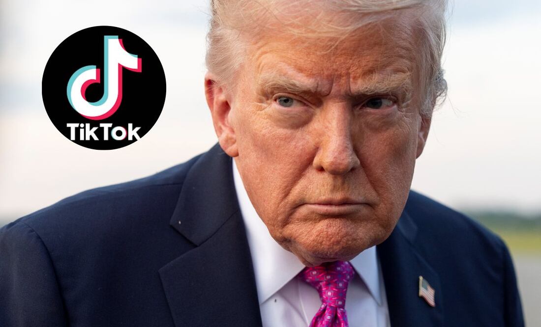 El presidente Donald Trump habla con periodistas antes de partir en el Air Force One en el aeropuerto de Morristown, el domingo 14 de septiembre de 2025, en Morristown, Nueva Jersey. Foto: AP