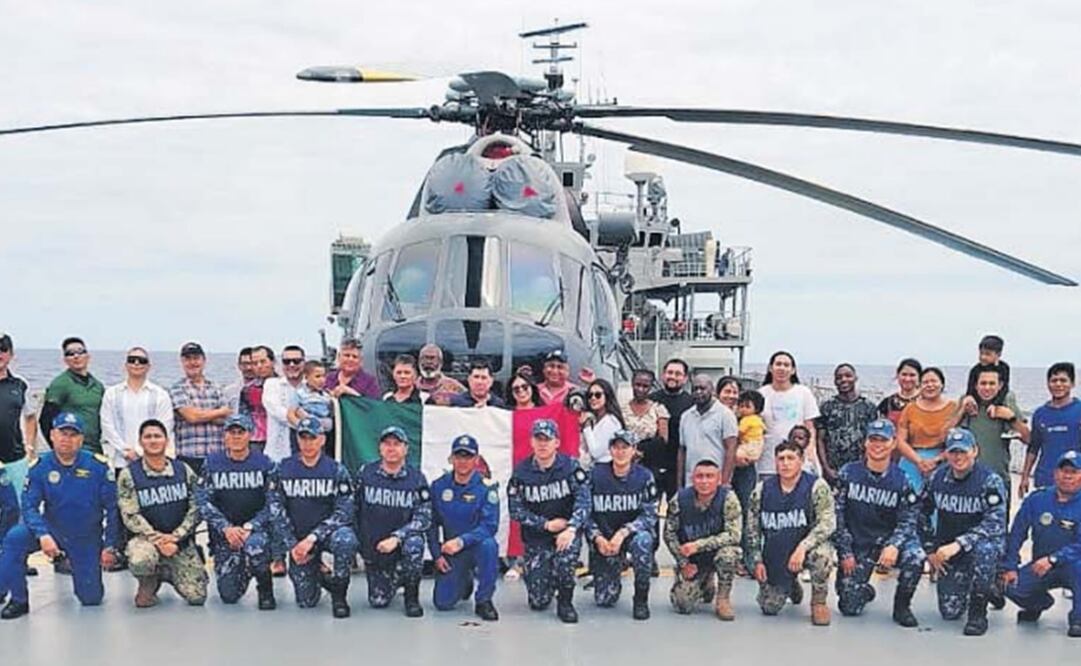 Los mexicanos fueron transportados en helicóptero desde la Embajada de República Dominicana en Haití. Foto: Especial