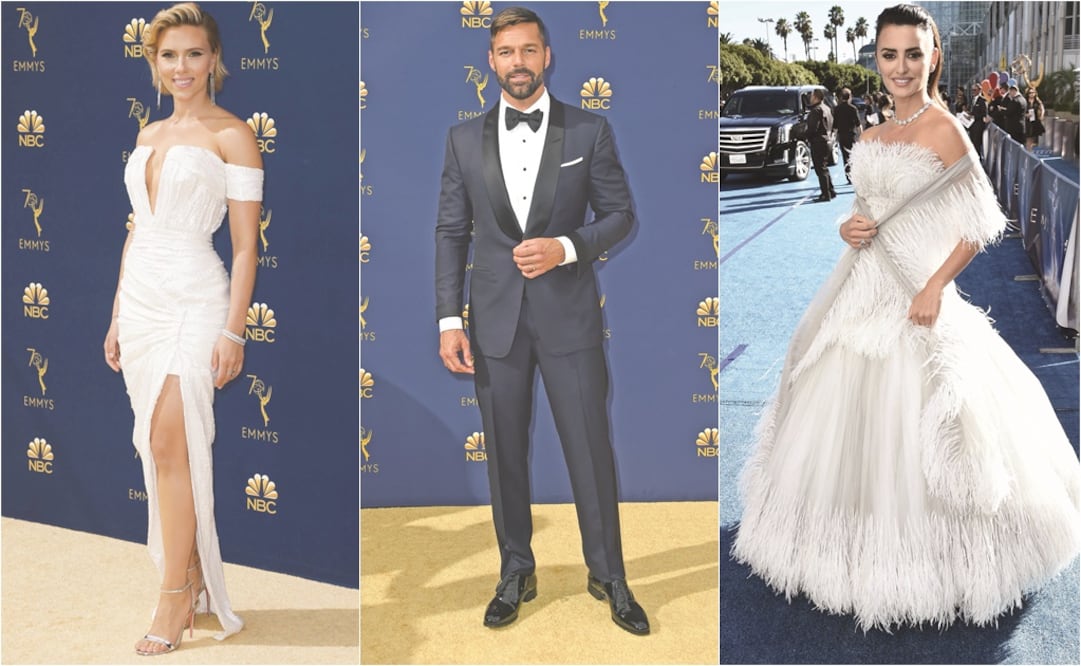 Scarlett Johansson lució un vestido blanco drapeado de Balmain, Ricky Martin portó con elegancia su esmoquin y Penélope Cruz destacó con un Chanel cubierto de plumas blancas (FOTOS: AGENCIAS)