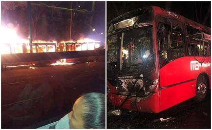 Fuego consume unidad de Metrobús en Iztacalco
