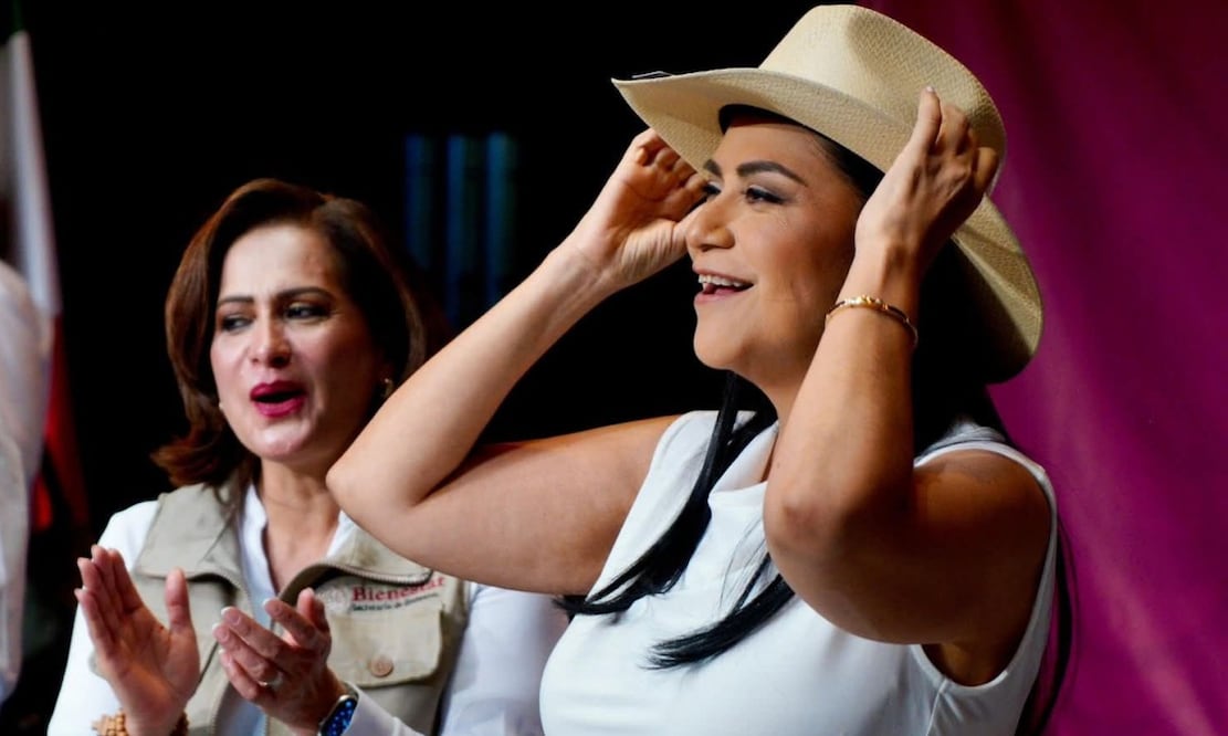 Ariadna Montiel Reyes, titular de la Secretaría del Bienestar, en Guanajuato el 21 de marzo de 2026. Foto X (@A_MontielR).