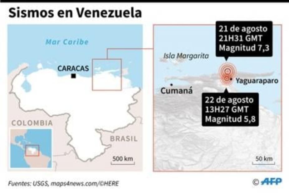 Se registra sismo de 5.7 grados en Venezuela