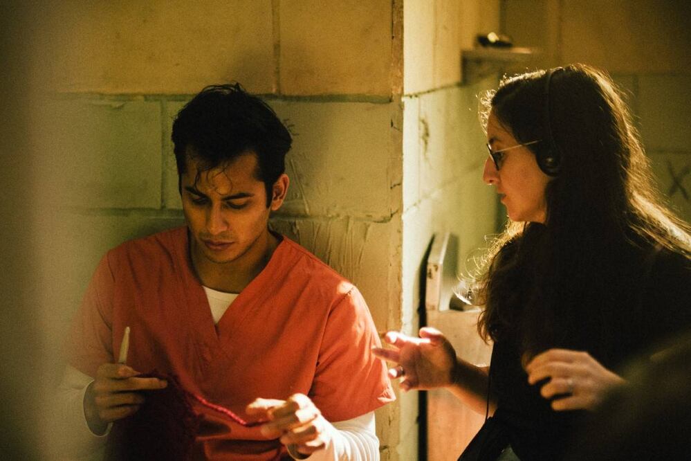 La directora y productor del corto "Please Hold" (K.D. James y Diego Nájera están juntos en la dirección del corto).