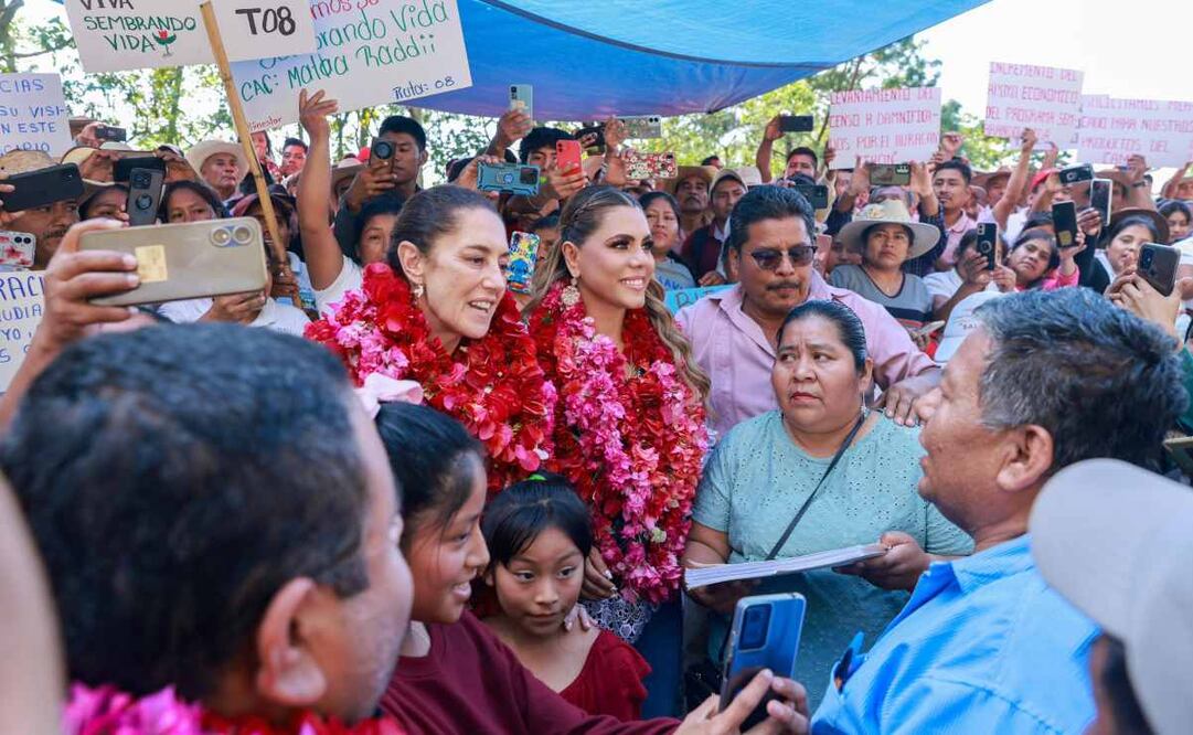 Sheinbaum supervisa trabajo de beneficiarios de Sembrando Vida en Guerrero. Foto: Especial