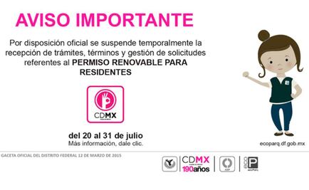 Suspendido, trámite de permisos a residentes con parquímetros