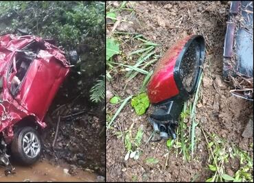 Auto cae a barranca de más de 200 metros en carretera a Huatulco; hay 5 muertos