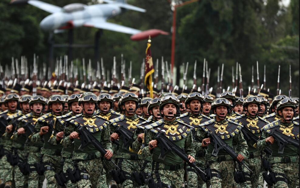 Realizan pase de revista general a columna del Ejército que participará en el desfile cívico-militar del 16 de septiembre: Foto: Berenice Fregoso/EL UNIVERSAL