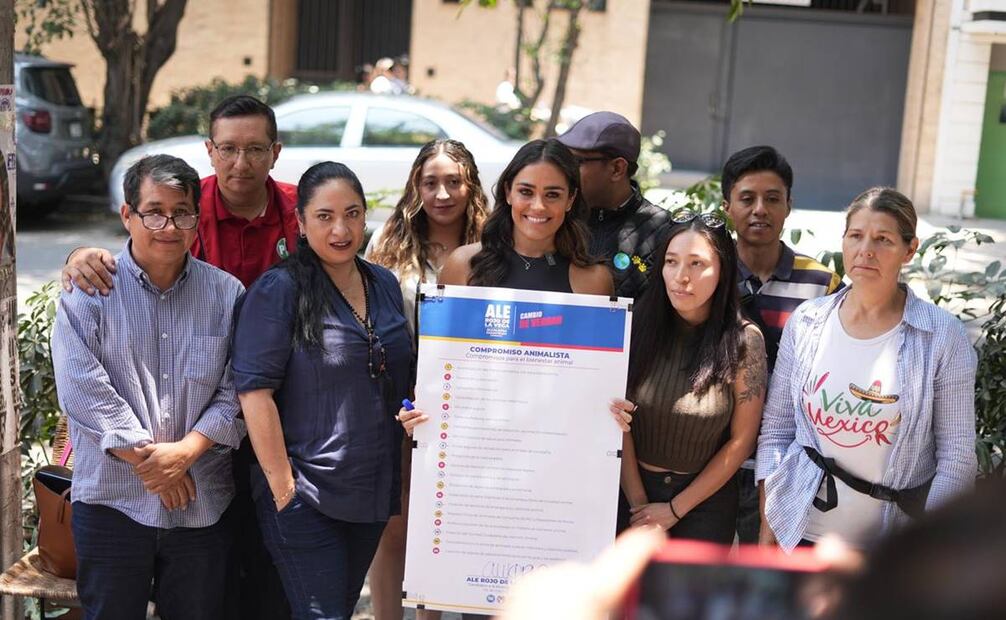 La candidata a la alcaldía Coyoacán por la coalición “Seguiremos Haciendo Historia”, presentó el proyecto “Pabellón México”. Foto: especial