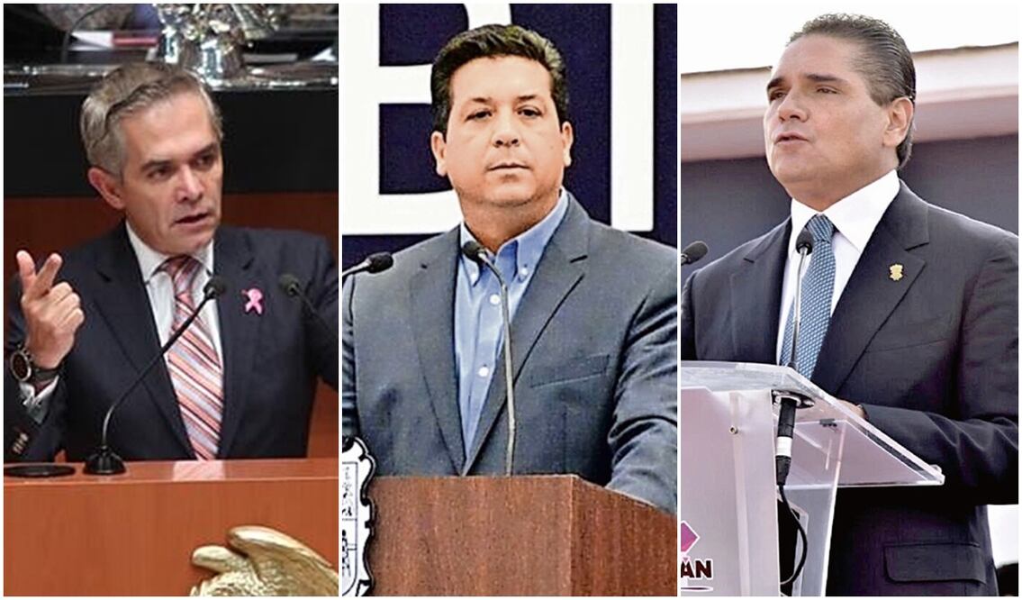 Los aspirantes Miguel Ángel Mancera, Francisco Javier García Cabeza de Vaca y Silvano Aureoles quedaron fuera del proceso interno del Frente Amplio por México para elegir al candidato de la oposición a la Presidencia de la República. Foto: especial