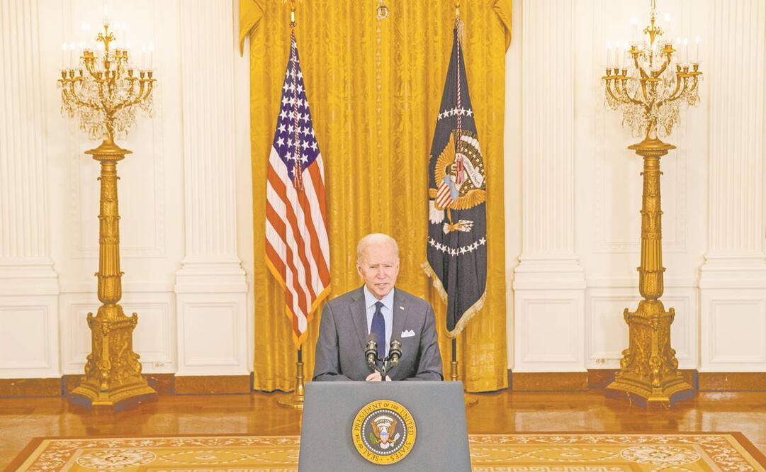 El presidente de Estados Unidos, Joe Biden, ayer en la Casa Blanca tras conocerse los datos sobre desempleo. Foto: Tasos Katopodis/ EFE.