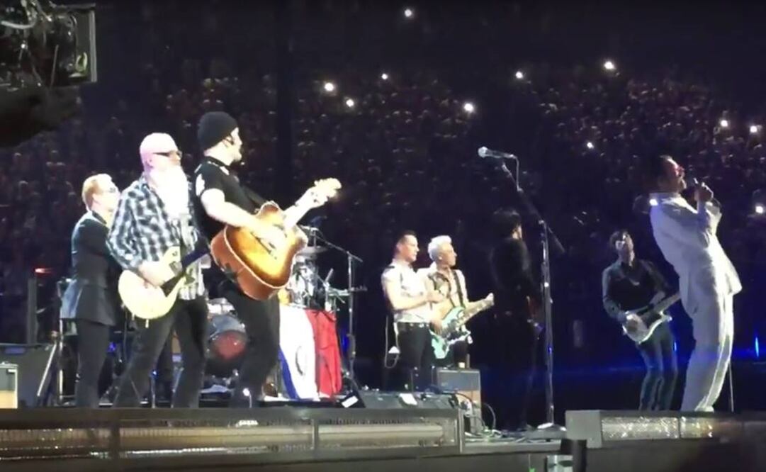 La banda interpretó junto a Bono y compañía el tema "People Have the Power" de Patti Smith. (FOTO tomada de YouTube)