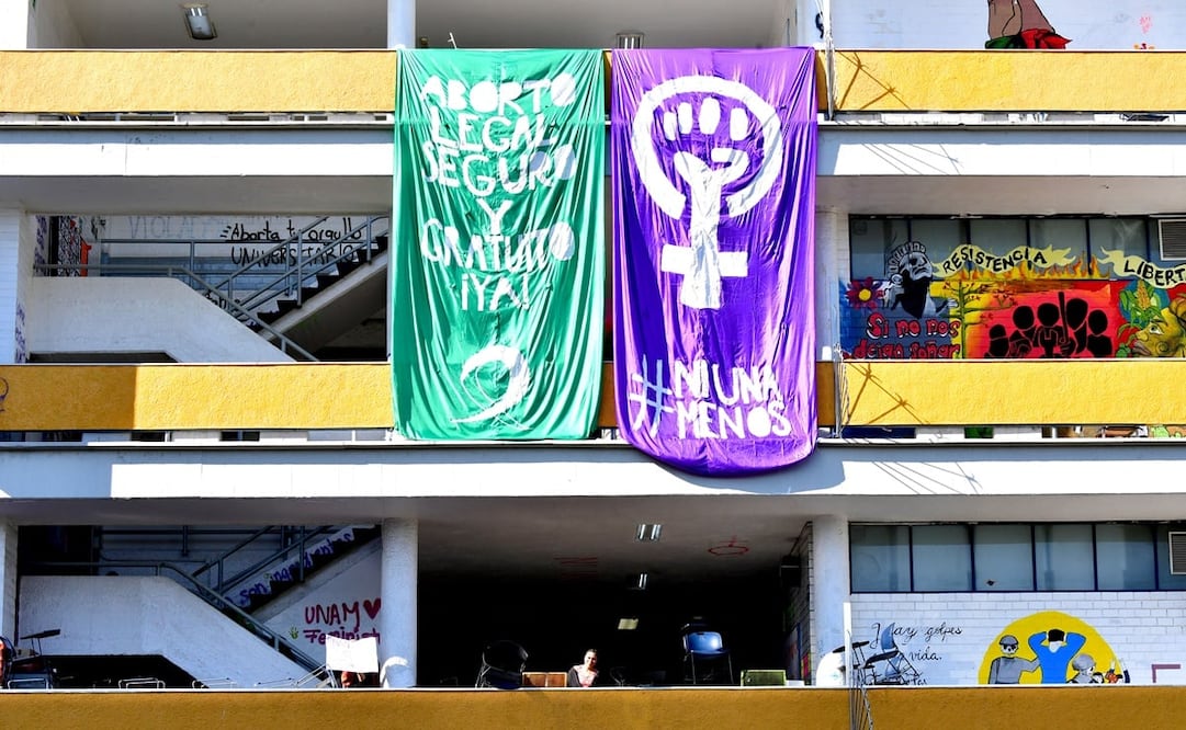 El pasado jueves 7 de noviembre, durante su protesta alumnas fueron atacadas por estudiantes de la Facultad de Ingeniería / Archivo. Gráfico