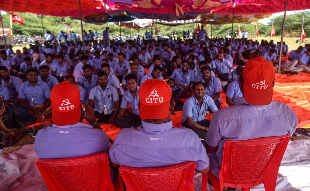Continua la huelga de trabajadores de Samsung en India. Foto: EFE