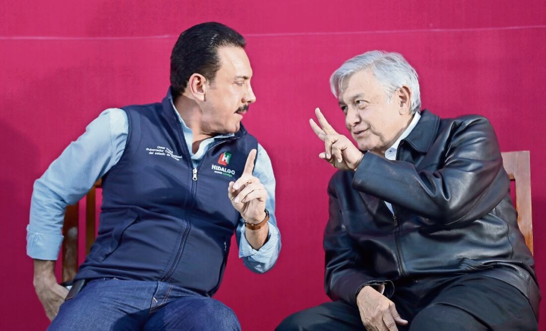 El gobernador de Hidalgo, Omar Fayad, y el presidente Andrés Manuel López Obrador en la reapertura de la escuela Luis Villarreal El Mexe (Juan Carlos reyes. El Universal )