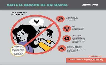 ¿Qué hacer ante los falsos rumores sobre sismos?
