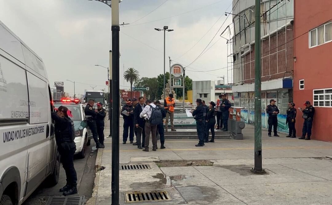 El hombre se arrojó en estación Atlalilco de la Línea 8 del Metro. Foto: Especial