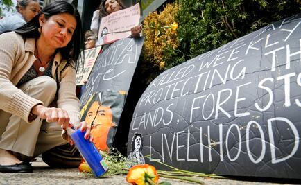 Protestan en NY en solidaridad con Berta Cáceres