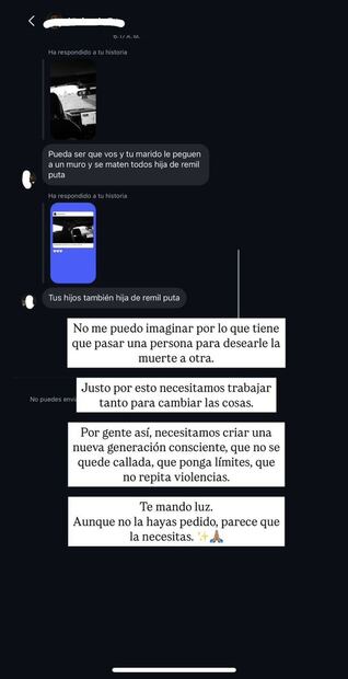 Las amenazas que recibió la esposa de Sergio Canales / Foto: Especial