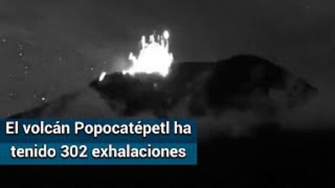 En las últimas 24 horas, el Popocatépetl registra 4 explosiones con material incandescentes