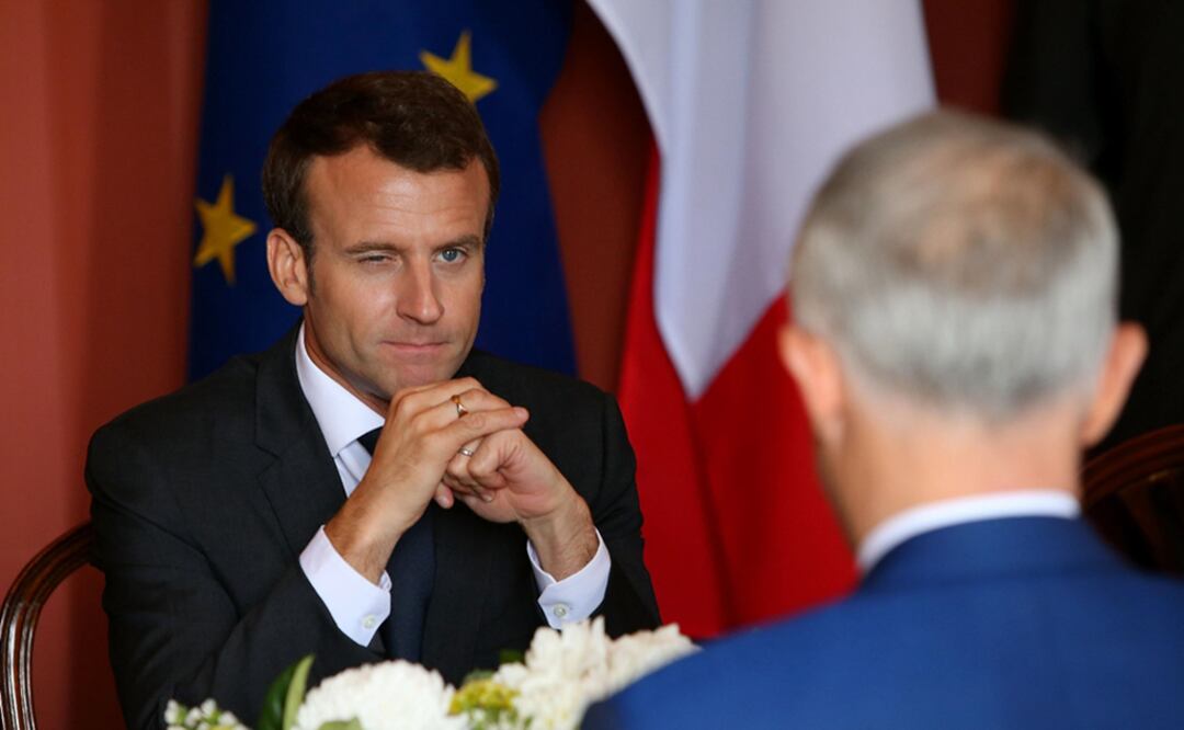 El presidente francés Emmanuel Macron se reúne con el primer ministro australiano, Malcolm Turnbull. Foto: EFE/ Jason Mccawley