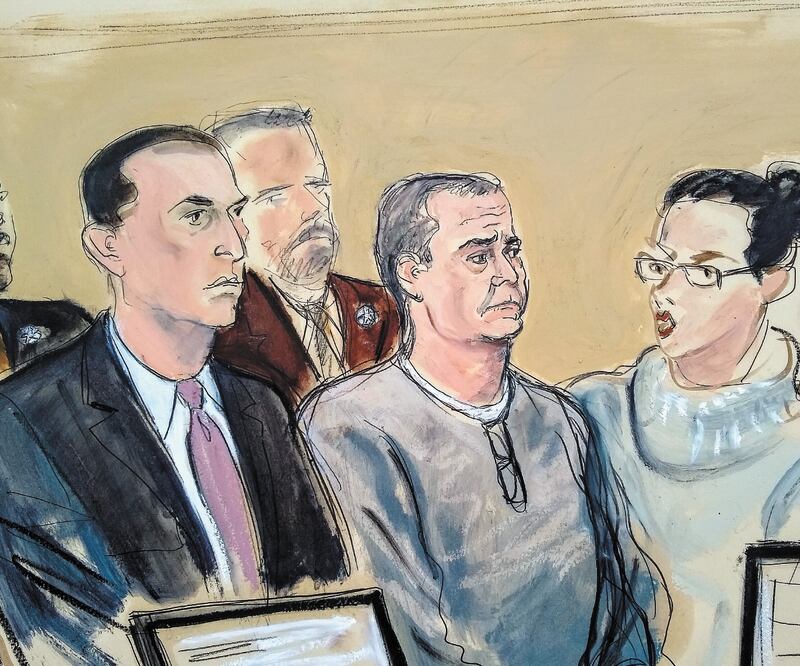 Genaro García Luna, exsecretario de Seguridad Pública, en su primera audiencia en Brooklyn, el pasado 3 de enero, se declaró no culpable de los cargos que se le imputan por narcotráfico. Foto/ELIZABETH WILLIAMS. AP