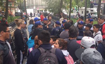 De nuevo, policías pelean con set de filmación en CDMX