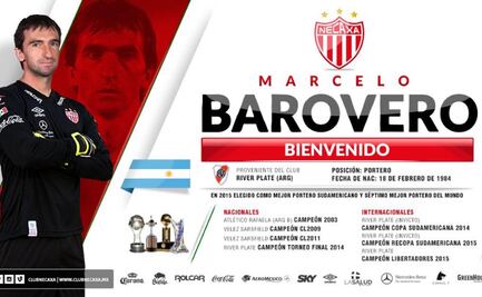 Barovero, nuevo portero del Necaxa