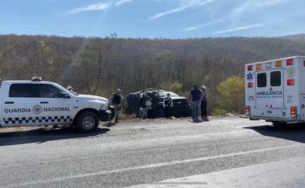 Vuelca camión de la Guardia Nacional en Tamaulipas; hay dos lesionados