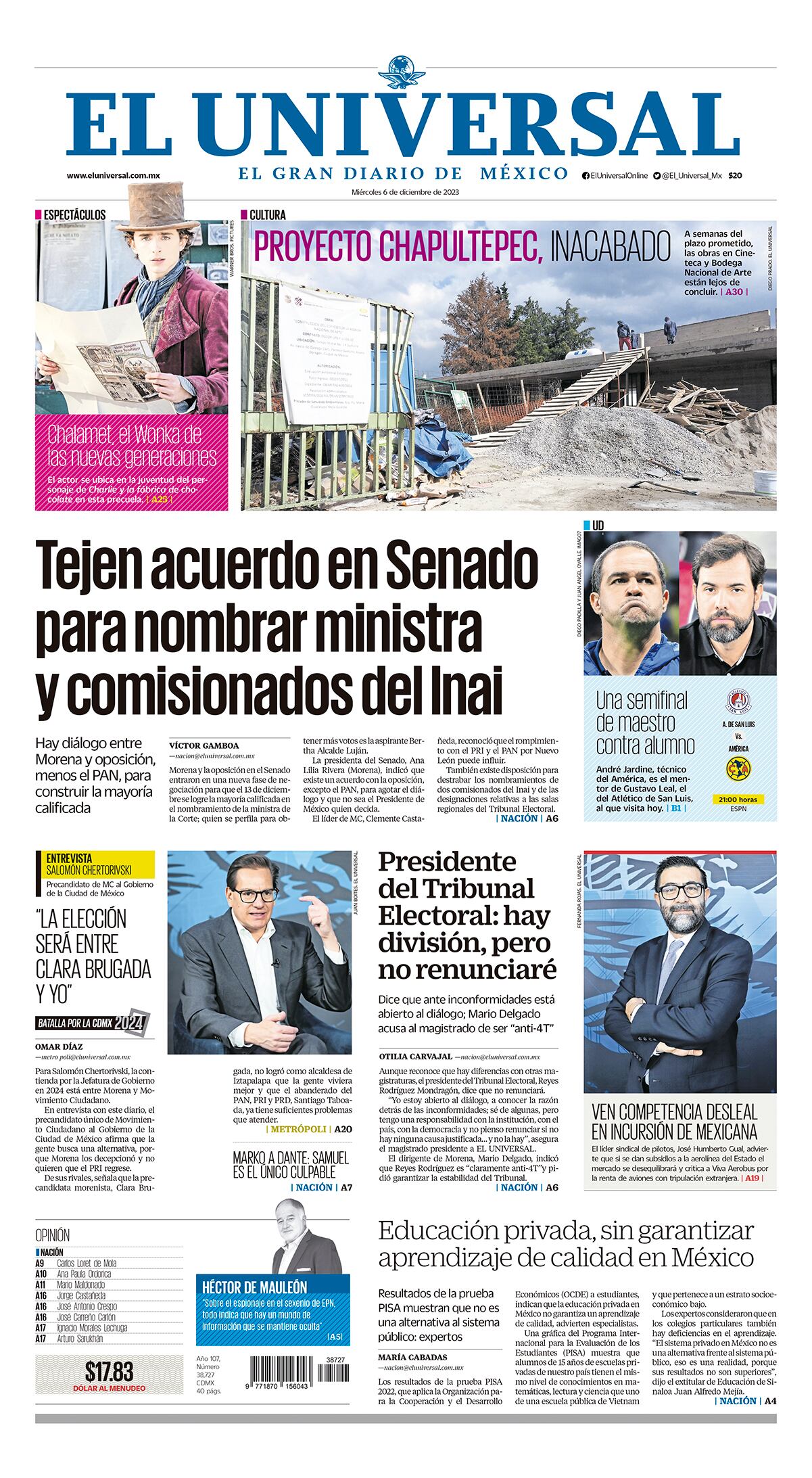 Portada impresa