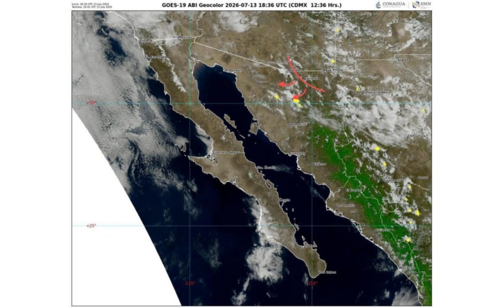 Protección Civil alerta por tormentas en Sonora; prevén lluvias fuertes, granizo y vientos intensos.
Foto: Especial.
