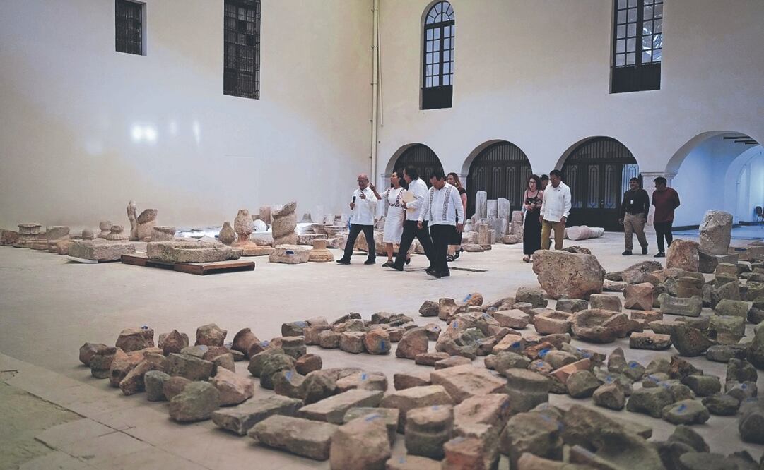 El Ateneo Peninsular fue reinaugurado el sábado por la presidenta Claudia Sheinbaum, y por Diego Prieto, director del INAH. Foto: Gobierno de México