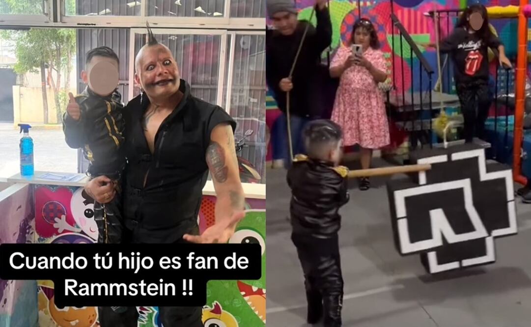 Celebran a menor con temática de Rammstein y desatan polémica en redes. Foto: Capturas de TikTok @anahasselsanchez