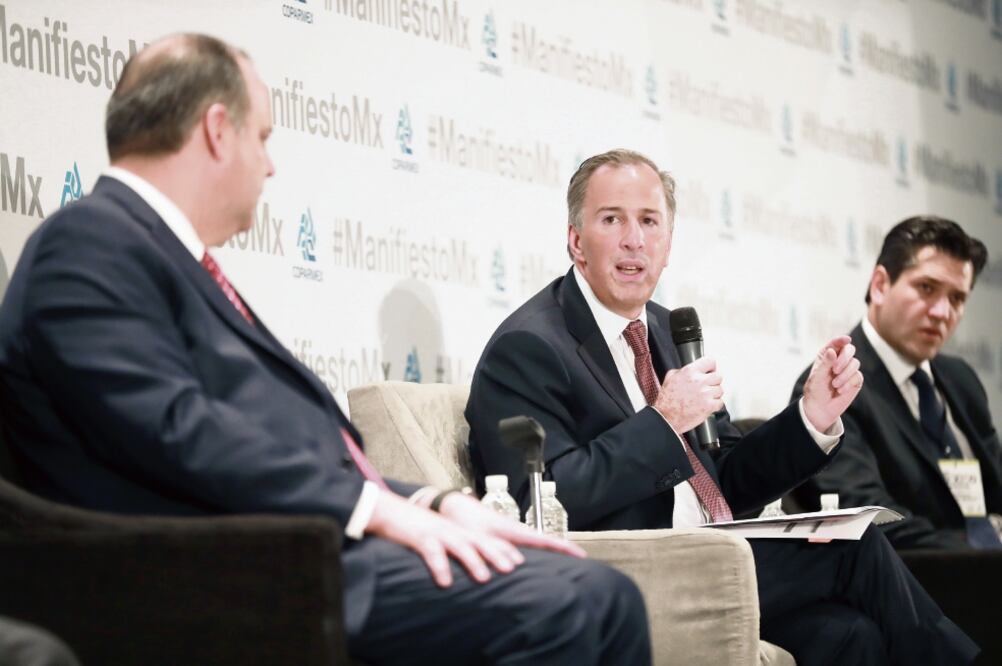 José Antonio Meade durante el foro Diálogos Manifiesto México, organizado por la Coparmex. Foto: ALEJANDRA LEYVA. EL UNIVERSAL