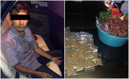 Escondía bolsas de marihuana en charola de dulces, entre paletas de chile y chocolate