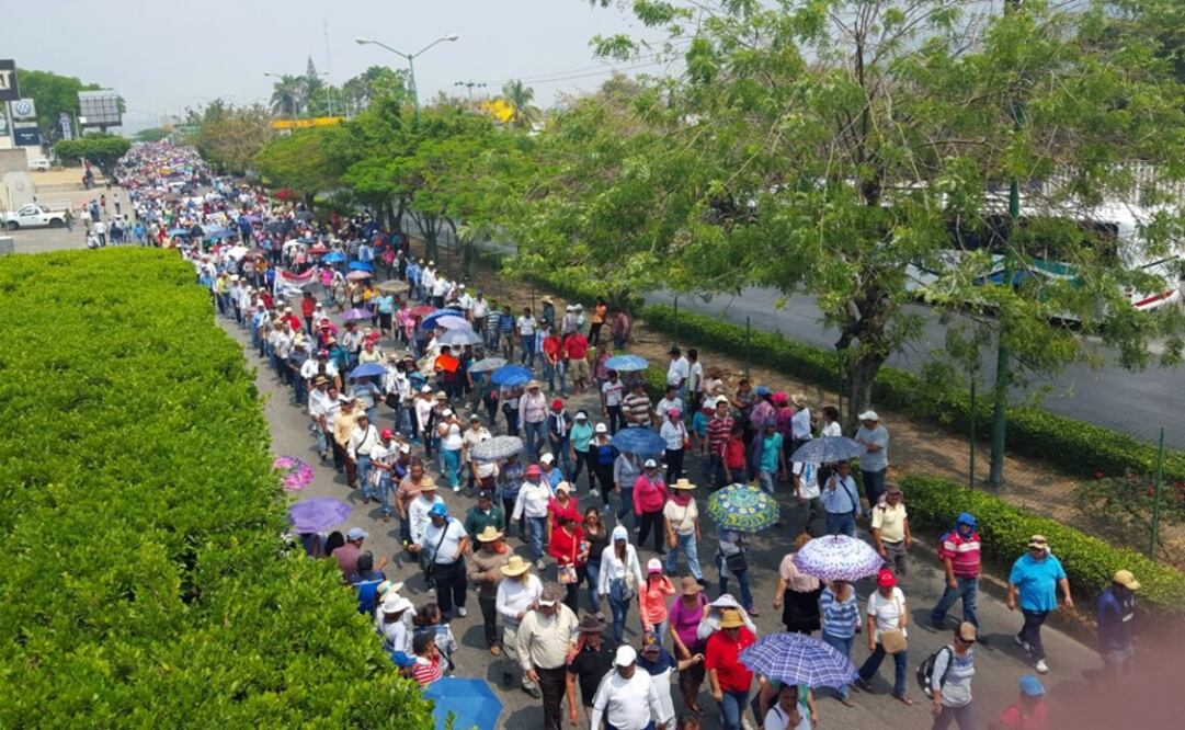 Concluye sin incidentes marcha magisterial en Chiapas