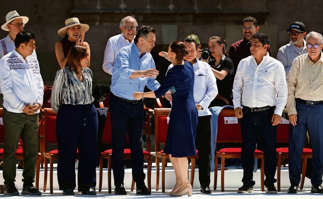 A la asamblea informativa de Claudia Sheinbaum asistieron gobernadores de varios estados del país. (10/03/2025) Foto: Diego Simón | El Universal