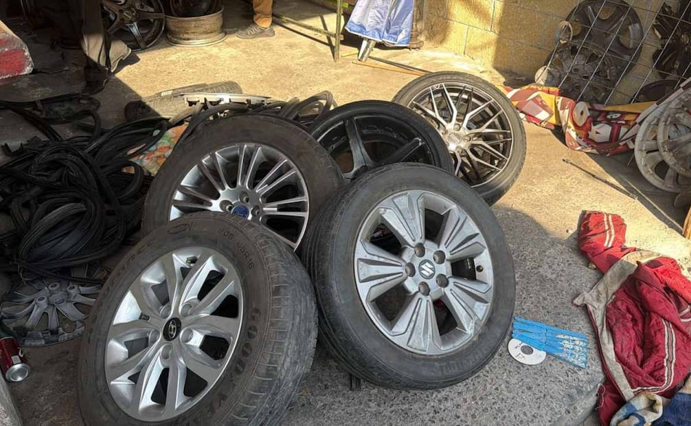 Piezas robadas de autos en Puebla  (11/02/2026). Foto: Especial