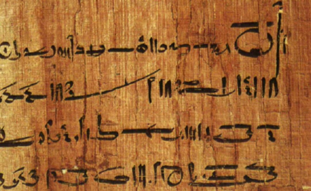Detalle del acuerdo nupcial escrito en demótico que compromete a pagarle a la mujer 1.2 piezas de plata y 36 sacos de grano al año en caso de divorcio. (FOTO: oi-idb.uchicago.edu)