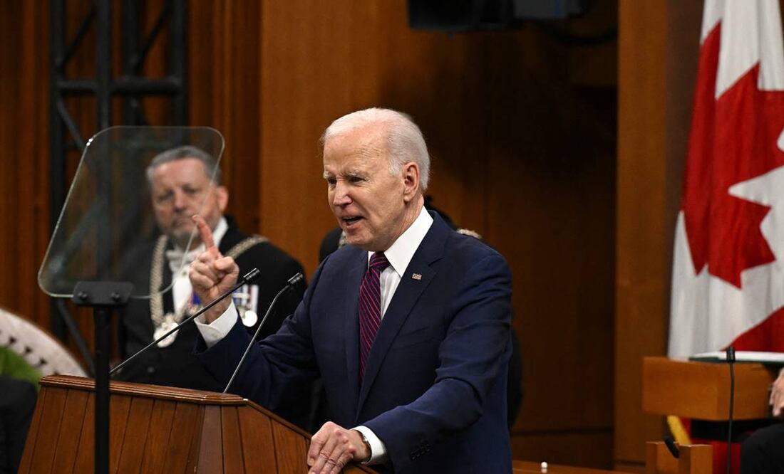 El presidente de EU, Joe Biden, anunció un acuerdo con Canadá sobre inmigración ilegal. Foto: AFP
