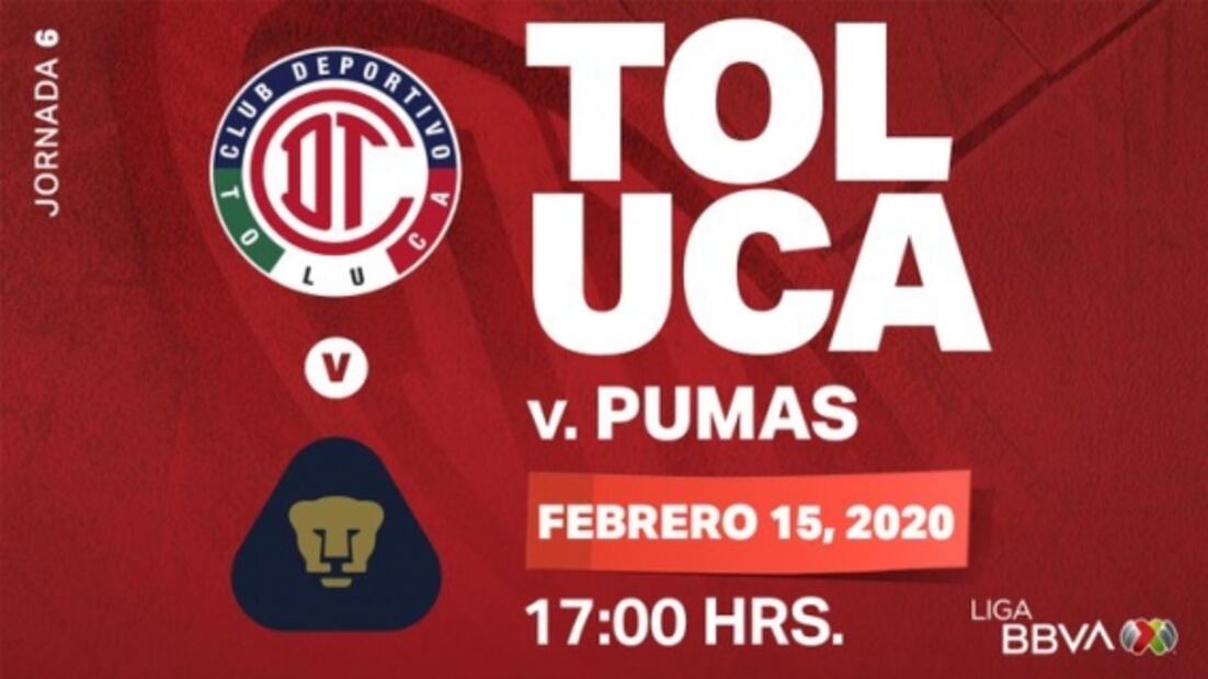 Toluca vs Pumas cambia de día y horario